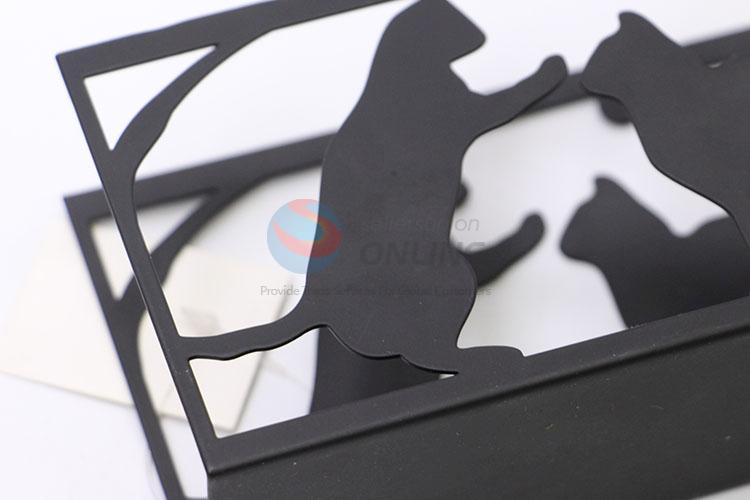 New Arrival Cartoon Cat Shaped Iron Napkin Box