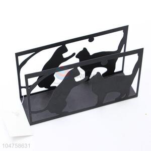 New Arrival Cartoon Cat Shaped Iron Napkin Box