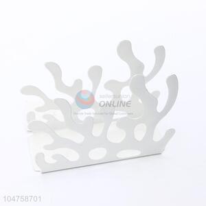 Promotional Gift Hollowed-out Coral Shaped Iron Napkin Holder Towel Rack