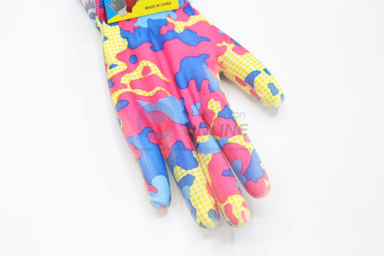 Colorful Pattern PU Working Gloves Protective Gloves Safety Gloves