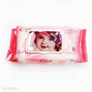 New Arrival 80 Pcs Baby Wipes Wet Tissue with Cover