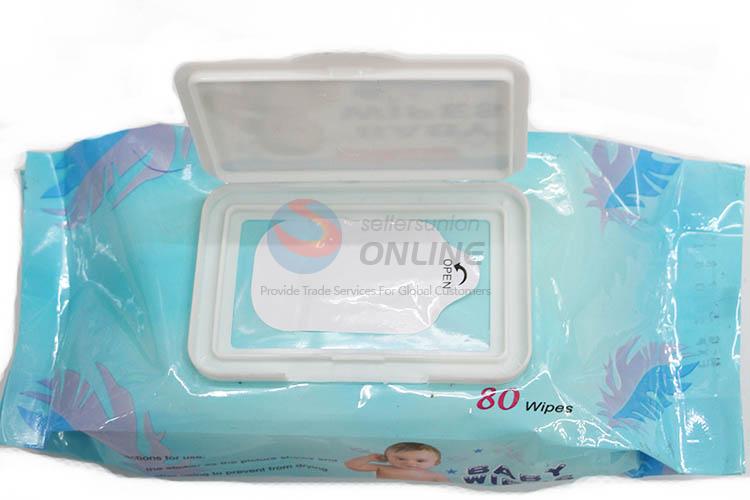 Wholesale Custom 80 Pcs Baby Wipes Wet Tissue with Cover