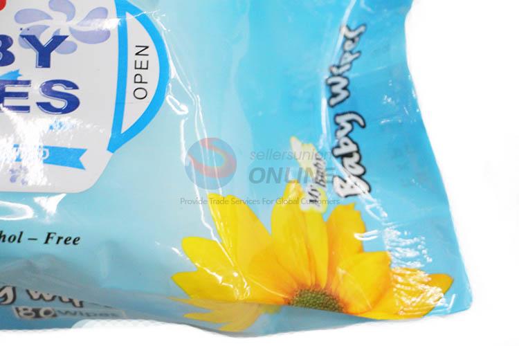 Factory Supply 80 Pcs Baby Wipes Wet Tissue Cleaning Wipes