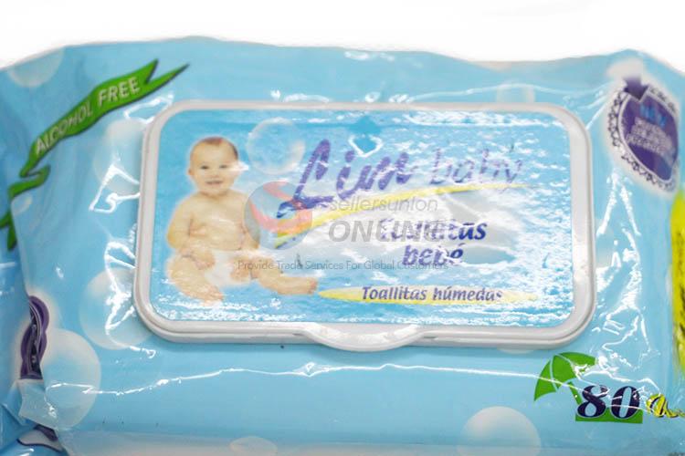 Normal Low Price 80 Pcs Baby Wipes Wet Tissue with Cover