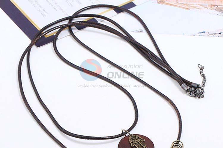 Bottom price vintage alloy pendant wooden necklaces