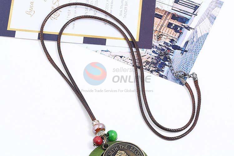 Most popular cheap vintage alloy pendant wooden necklaces