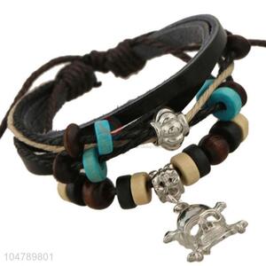 Made in China vintage multi-layer skull bracelet