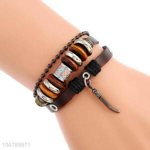 Latest design vintage multi-layer punk bracelet