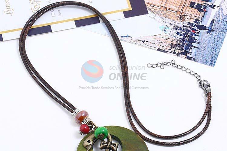 Cheap high quality vintage alloy pendant wooden necklaces