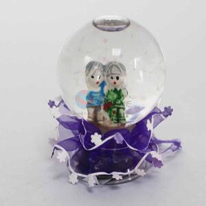 Christmas Souvenir Glass Water Globe Round Snow Ball