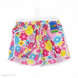Superior Quality Beautiful Flower Printing Beach Shorts For Girl Gifts