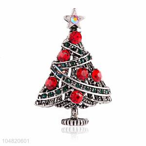 Top manufacturer Christams tree shape alloy brooch