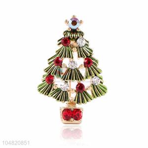 Factory directly sell Christams tree shape alloy brooch