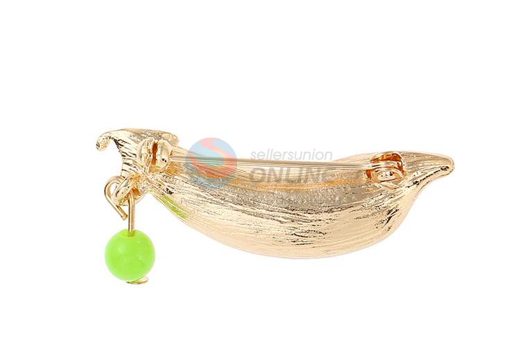 Wholesale custom peasecod shape alloy brooch