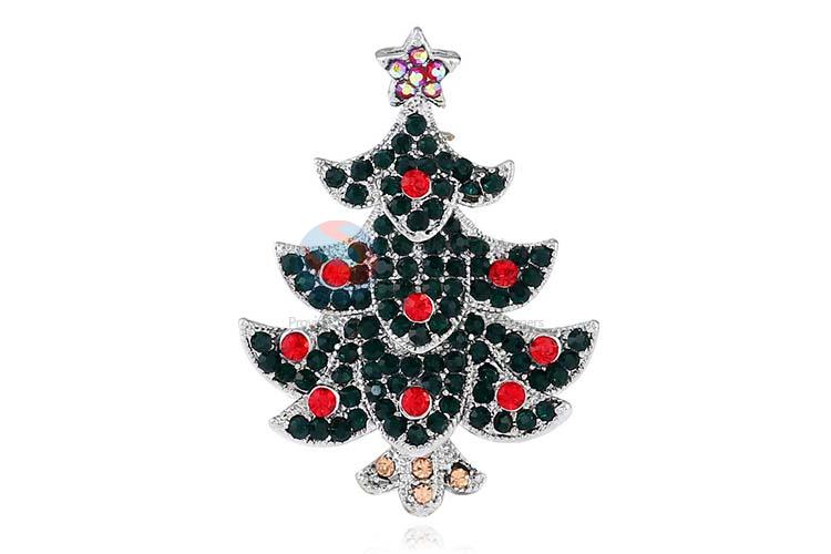 China OEM Christams tree shape alloy brooch