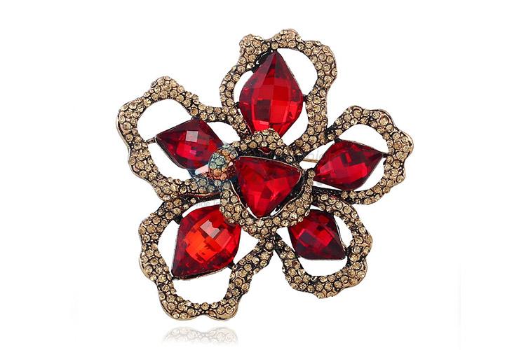 Best selling flower shape alloy brooch