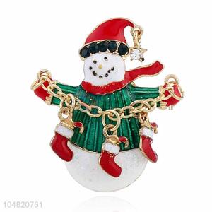 Bottom price snowman shape alloy brooch