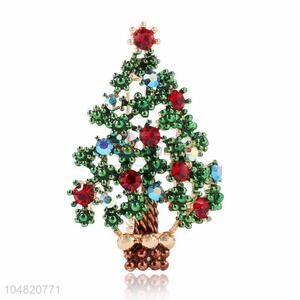 Latest design Christams tree shape alloy brooch