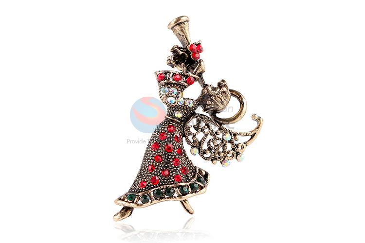 Competitive price fashion diamond alloy brooch