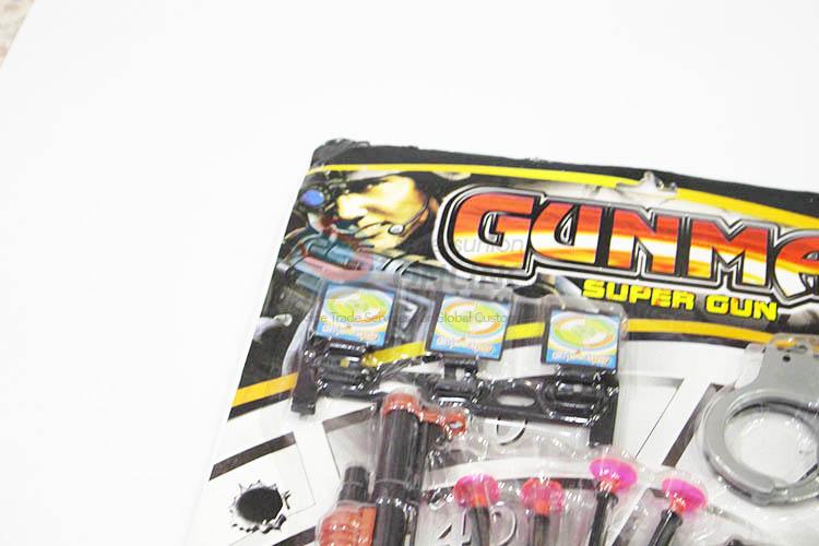 Factory Export Newest Soft Shooting Bullet Gun Police Set Toy For Kid