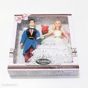 Wholesale Cheap 11 Cun Wedding Dress Dolls Toy with Roses Educational Toys