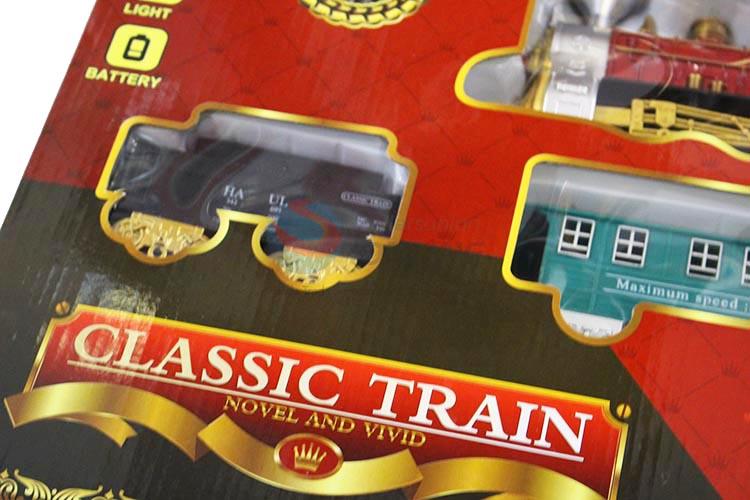 Wholesale custom kids train track toys with music, light