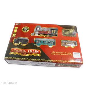 Wholesale custom kids train track toys with music, light