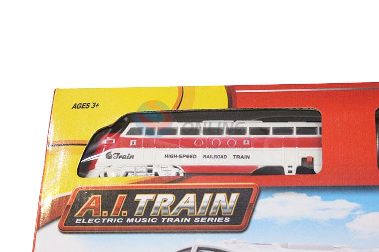 Low price kids electric train track toy
