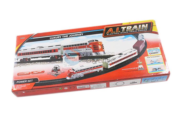 Low price kids electric train track toy