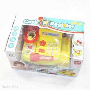 Yellow Color Hot Sale Simulation Electric Smart Cash Register Toys Children Play House Games Tool