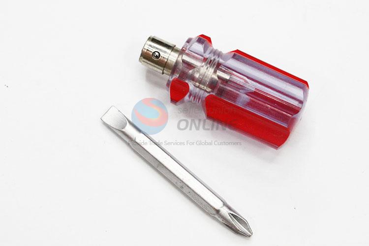 Low Price Plastic Handle Retractable Dual-purpose Screwdrivers with Protective Cover