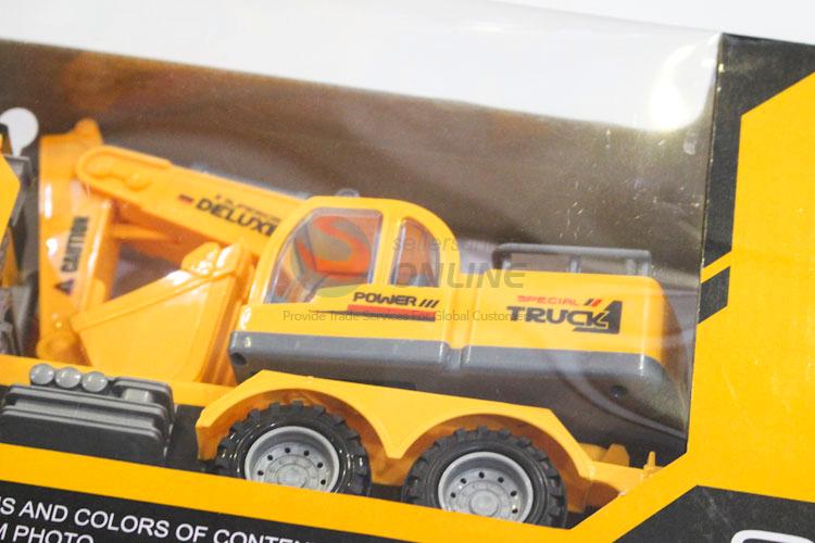 Fashion Style Yellow Color Remote Control Engineering Vehicle with Music