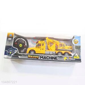 New Style Yellow Color Remote Control Engineering Vehicle Model Toys