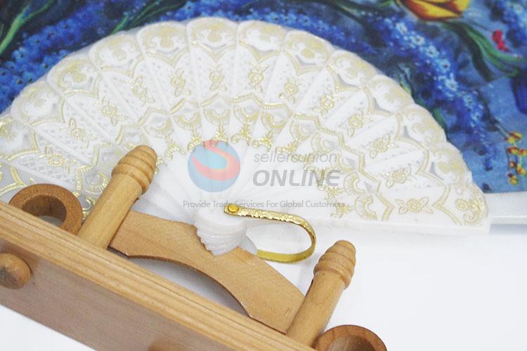 Vintage Fashion Lace Flower Summer Plastic Folding Hand Fan