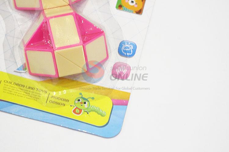 Pretty Cute Pink and Yellow Color Educational Speed Magic Peanut Toys Twist Cube Puzzle Toys