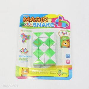 Portable Green and White Color Educational Speed Square Shaped Toys Twist Cube Puzzle Toys