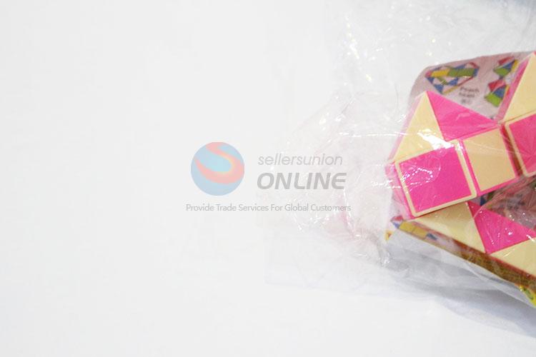 New Arrival Wholesale Yellow and Pink Educational Speed Heart Shaped Toys Twist Cube Puzzle Toys