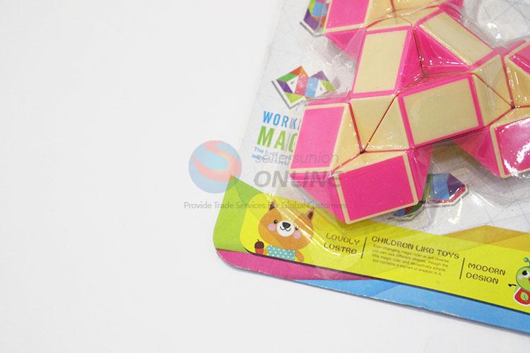 Fashion Mini Yellow and Pink Color Cute Educational Speed Lotus Shaped Toys Twist Cube Puzzle Toys