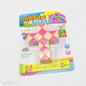 New And Hot Cute Pink and Yellow Color Educational Speed Cross Shapes Twist Cube Puzzle Toys