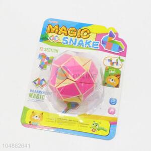 Factory Price Yellow and Pink Color Educational Speed Round Shaped Toys Twist Cube Puzzle Toys