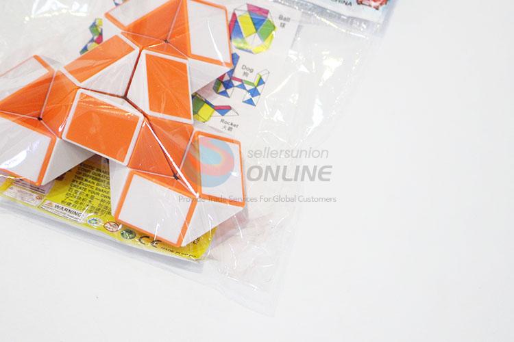 Wholesale Supplies Orange and White Color Educational Speed Magic Toys Twist Cube Puzzle Toys