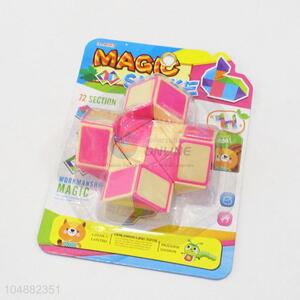 Cheap Price Yellow and Pink Color Educational Speed Magic Toys Twist Cube Puzzle Toys