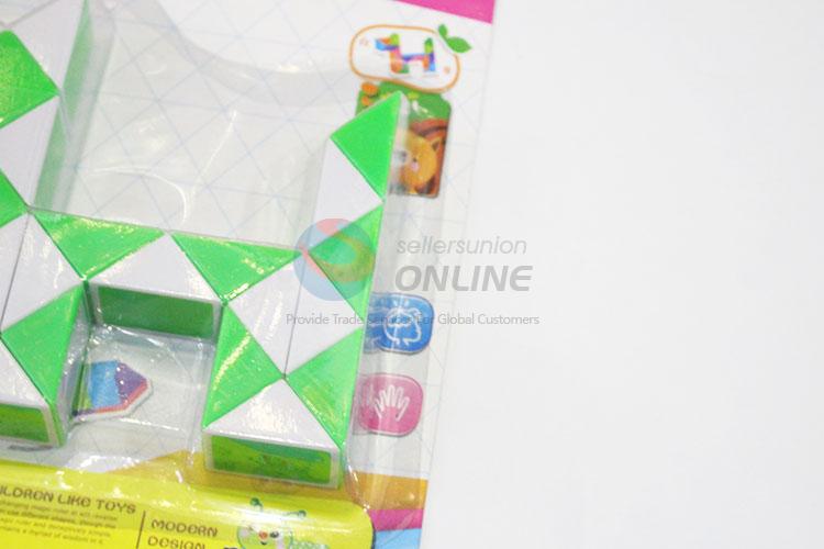 Wholesale Nice Green and White Color Educational Speed Magic Dog Toys Twist Cube Puzzle Toys