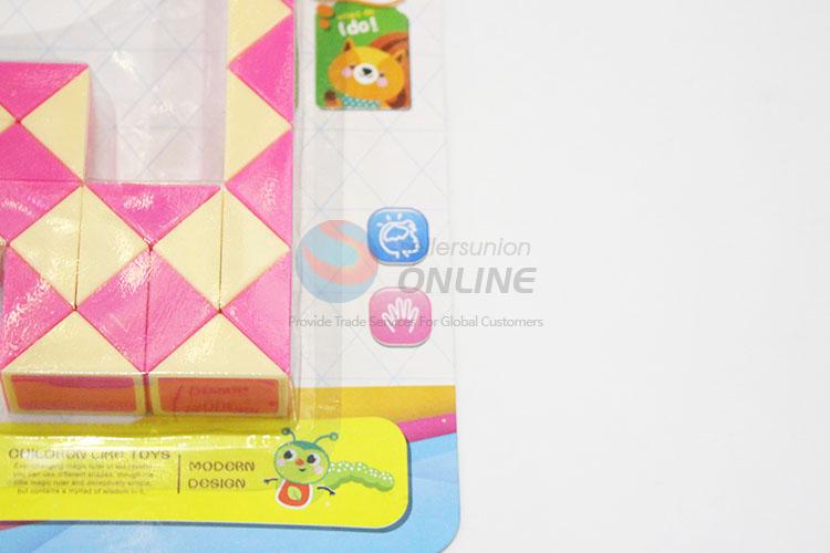 Factory Supply Pink and Yellow Color Educational Speed Magic Cat Toys Twist Cube Puzzle Toys