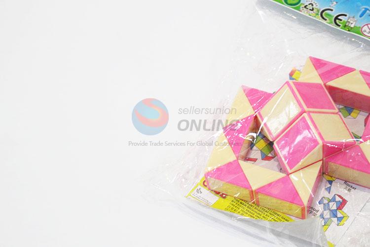 Good Quality Yellow and Pink Color Educational Speed Magic Toys Twist Cube Puzzle Toys