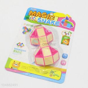 Pretty Cute Pink and Yellow Color Educational Speed Magic Peanut Toys Twist Cube Puzzle Toys