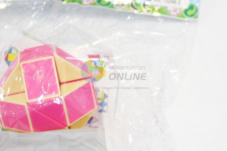 Funny Yellow and Pink Color Educational Speed Magic Toys Twist Cube Puzzle Toys