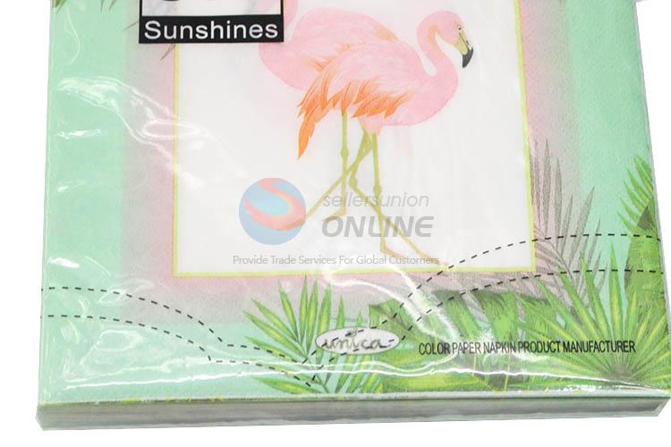 20pcs Colorful Flamingo Pattern Eco-friendly Printed Paper Napkins