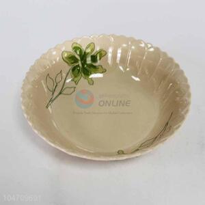 Melamine bowl with green flower