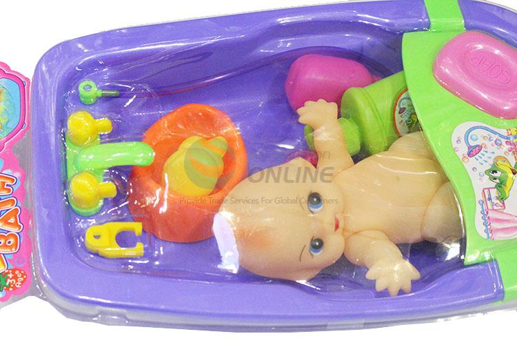 Normal Low Price Pink Dolls Bathroom Bathtub For Brinquedo Kids Gift